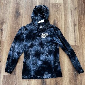 Small adult tie dye Santa Cruz hoodie